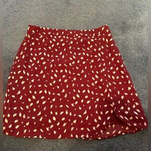 Lola Grace Red and White Patterned Skirt